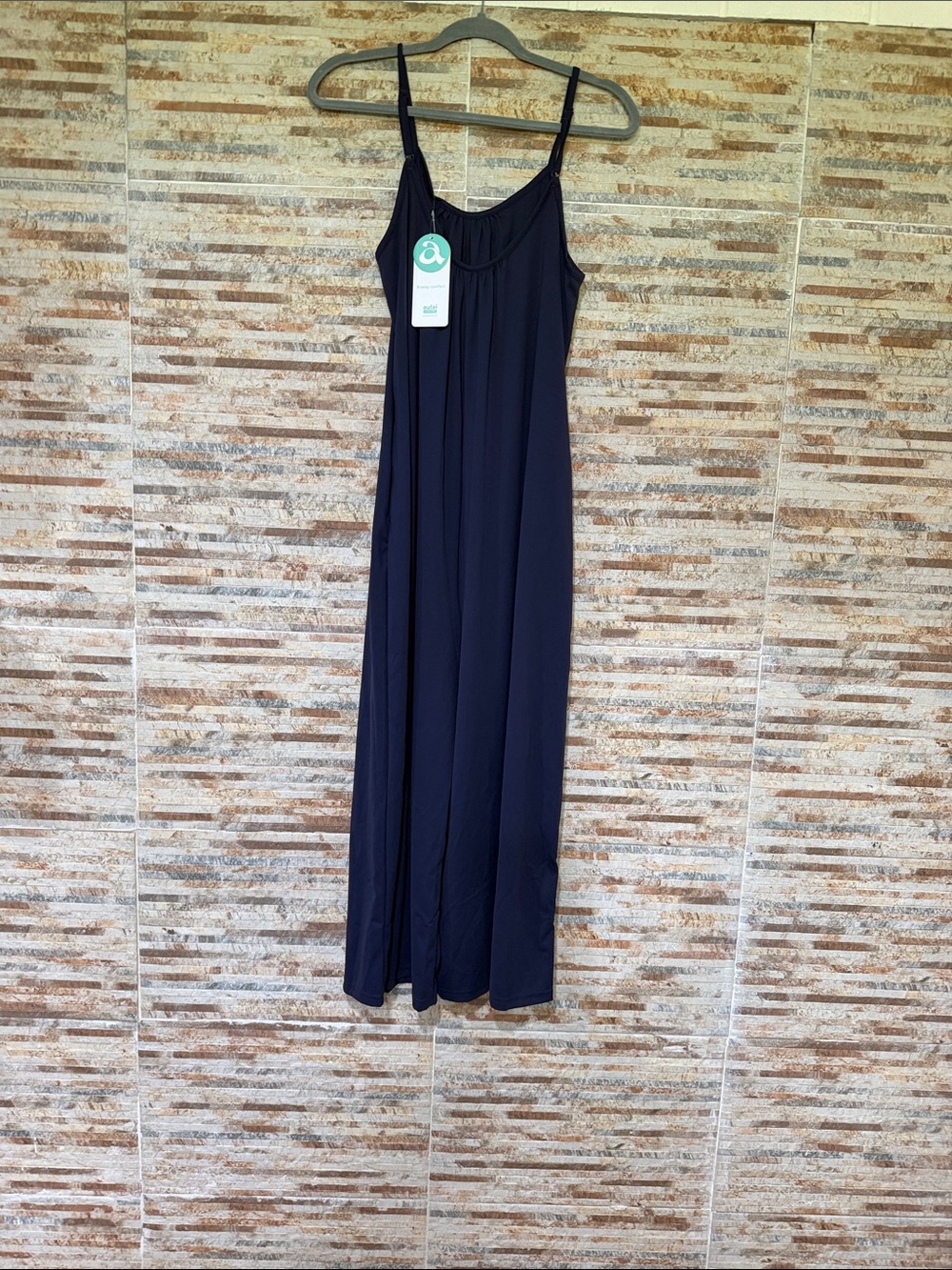 Aulai maternity Blue Sleeveless Maxi Slip Jumpsuit with Adjustable Straps